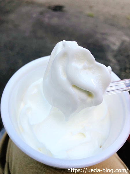 マスカルポーネソフトクリームはチーズ濃厚でとろーりと甘い